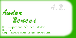 andor menesi business card